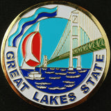 STATE OF MICHIGAN GOLF BALL MARKER CHALLENGE COIN