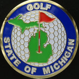 STATE OF MICHIGAN GOLF BALL MARKER CHALLENGE COIN